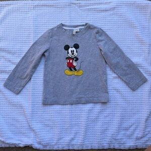 Janie and Jack Mickey Mouse long sleeve shirt. Size: 2T.